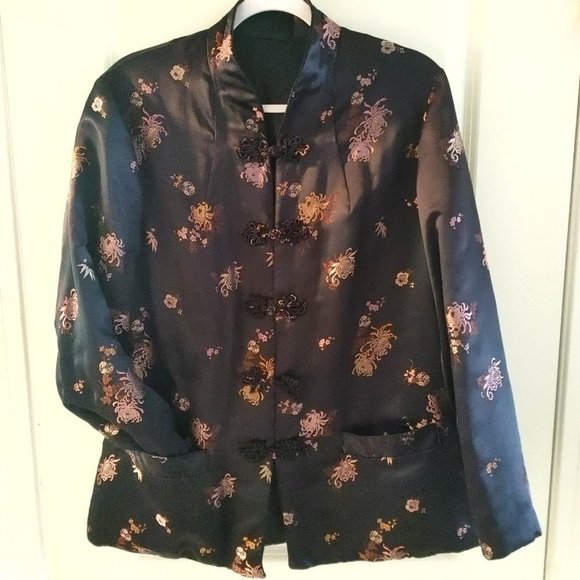 Peony Brand-Shanghai China Jackets & Blazers - Quilted-100% Silk-Reversible- Chinese Jacket